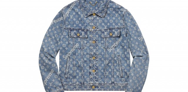 Louis Vuitton x Supreme 2017 Denim Trucker Jacket - Blue Outerwear